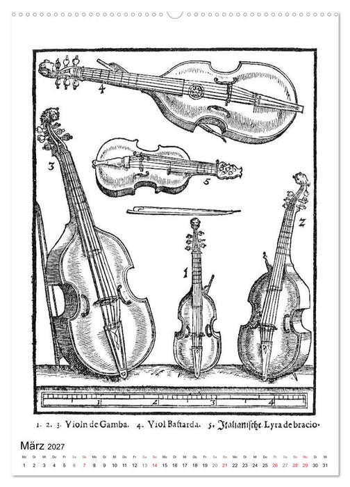 Michael Praetorius Syntagma Musicum (CALVENDO Wandkalender 2027)