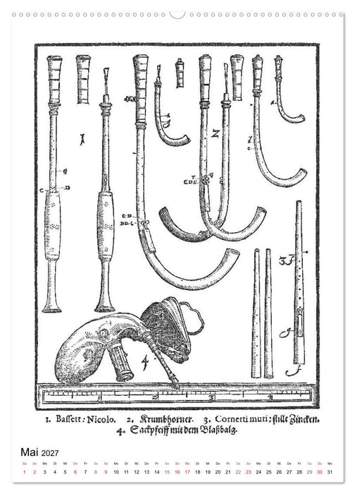 Michael Praetorius Syntagma Musicum (CALVENDO Wandkalender 2027)