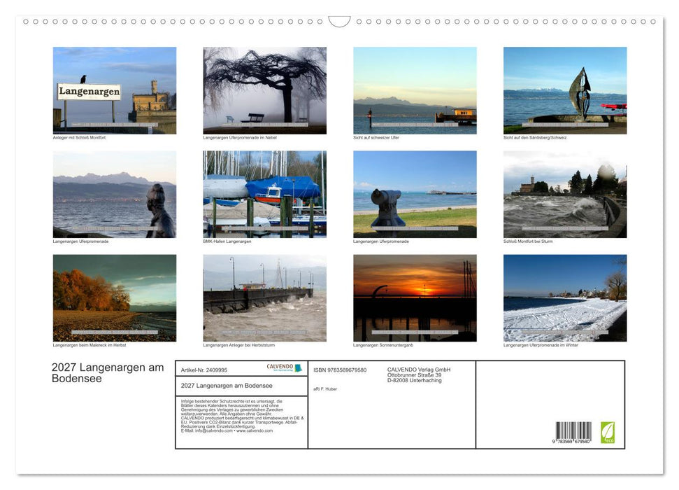 2027 Langenargen am Bodensee (CALVENDO Wandkalender 2027)