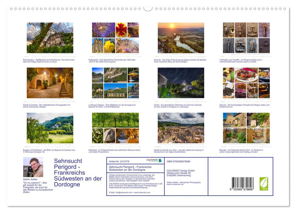 Sehnsucht Perigord - Frankreichs Südwesten an der Dordogne (CALVENDO Premium Wandkalender 2027)