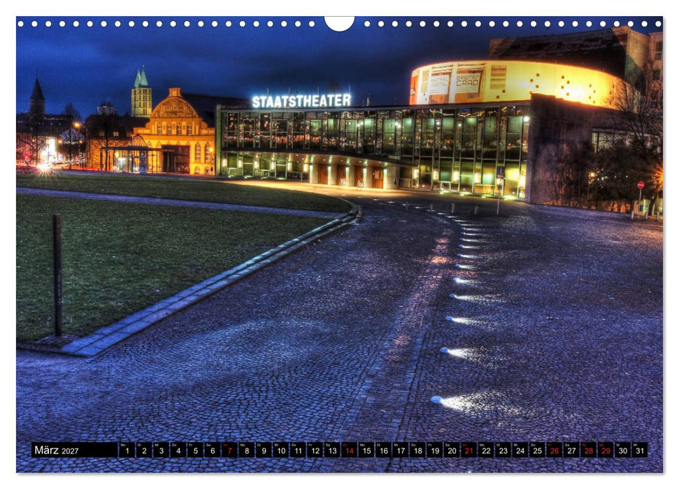 Kassel bei Nacht (CALVENDO Wandkalender 2027)