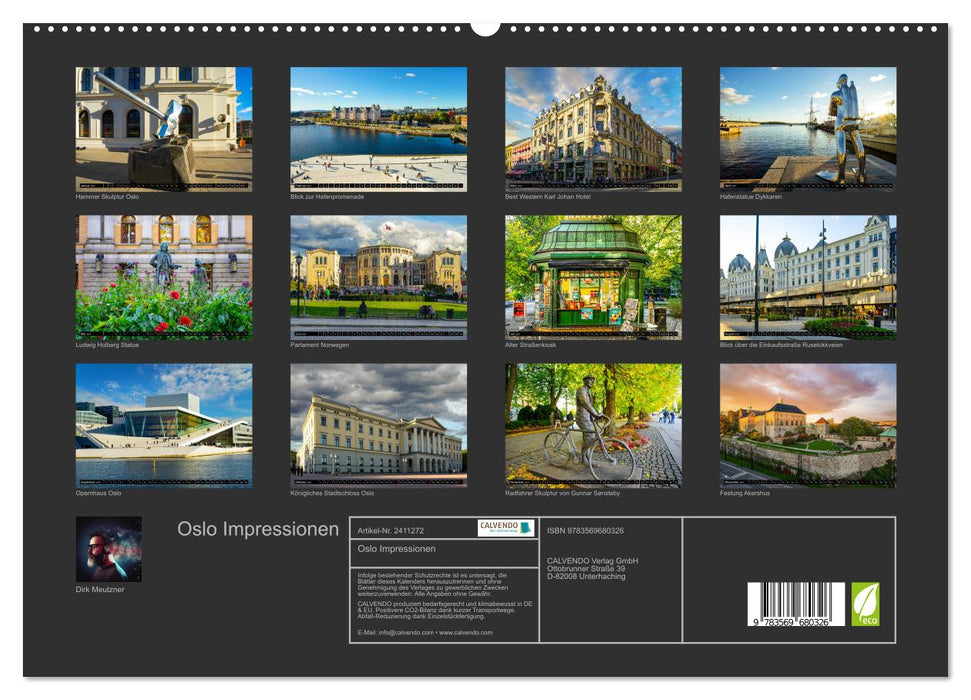 Oslo Impressionen (CALVENDO Premium Wandkalender 2027)