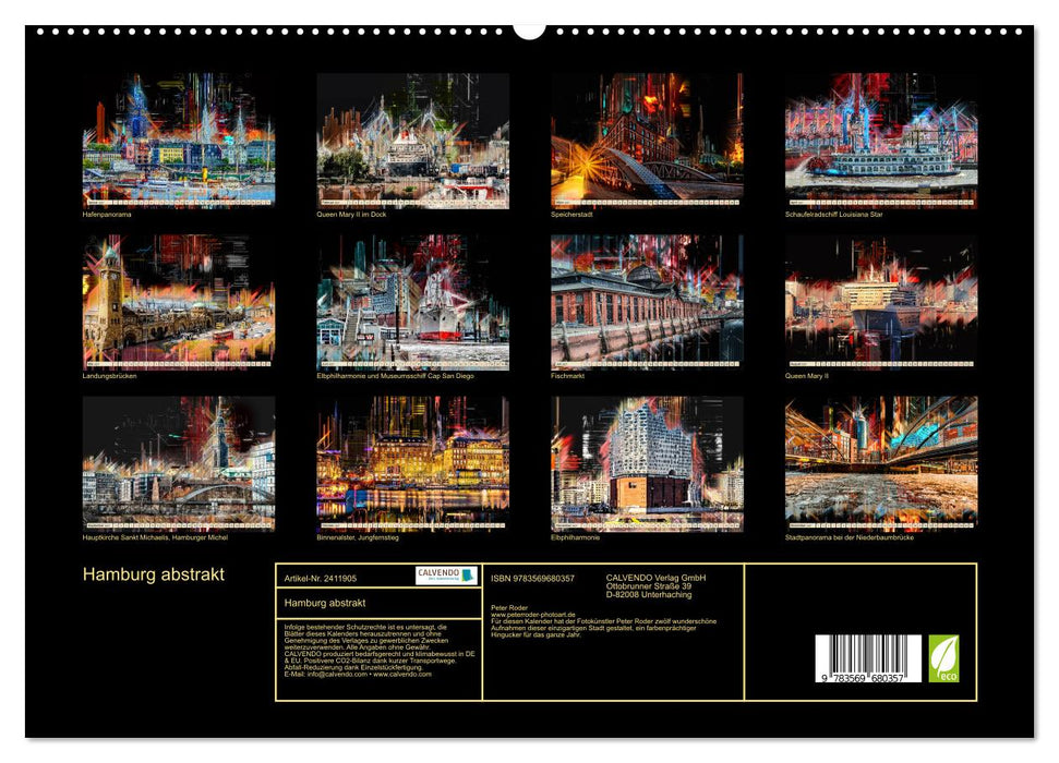 Hamburg abstrakt (CALVENDO Premium Wandkalender 2027)