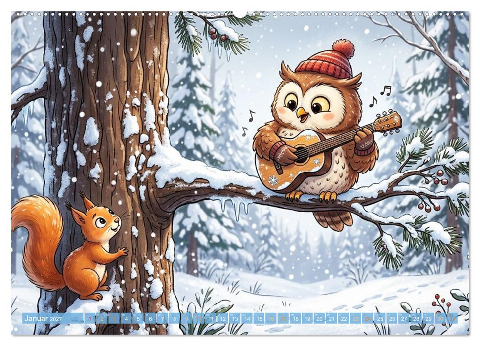 Tierisch musikalisch - Taktgefühl mit Humor (CALVENDO Wandkalender 2027)