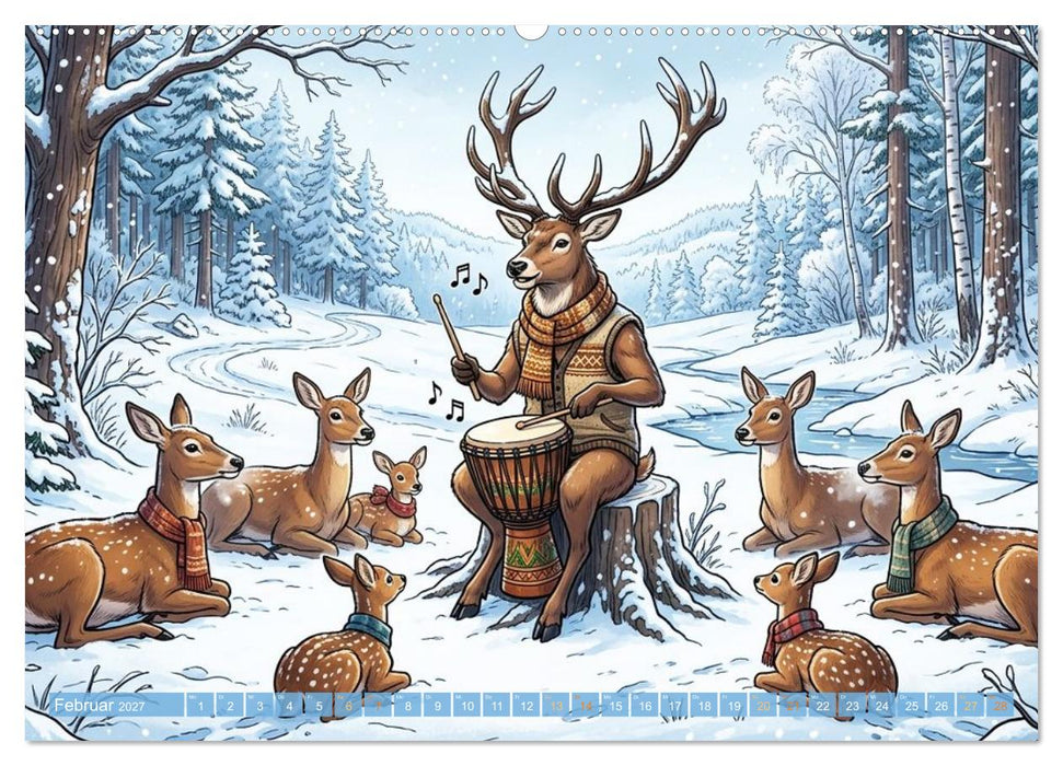 Tierisch musikalisch - Taktgefühl mit Humor (CALVENDO Wandkalender 2027)