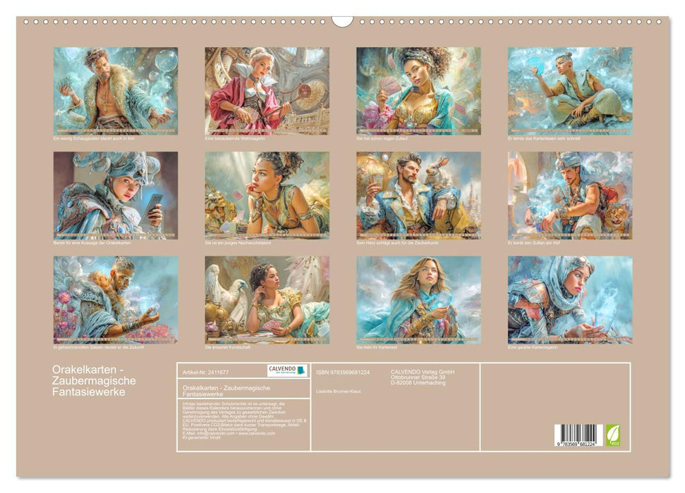Orakelkarten - Zaubermagische Fantasiewerke (CALVENDO Wandkalender 2027)