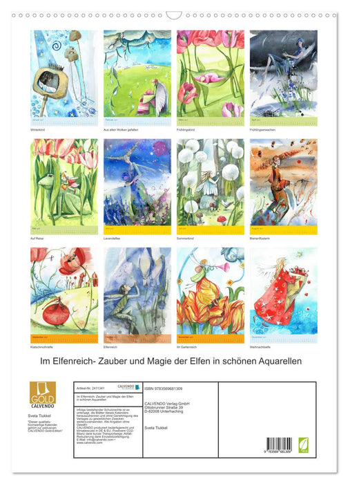 Im Elfenreich- Zauber und Magie der Elfen in schönen Aquarellen (CALVENDO Wandkalender 2027)