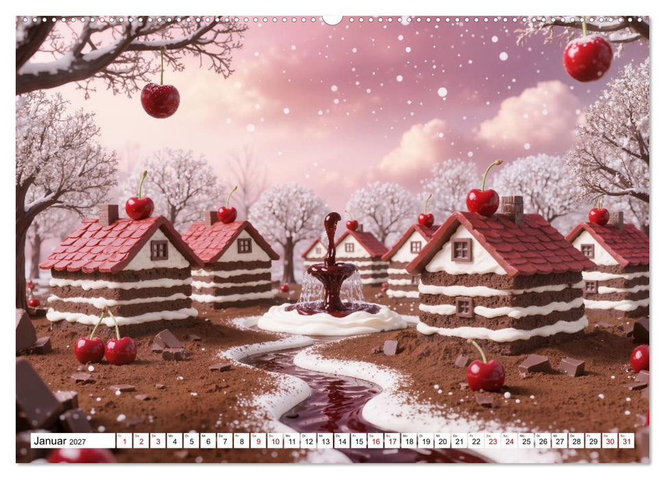 Zuckeratlas - 12 Nachspeisen aus aller Welt (CALVENDO Wandkalender 2027)