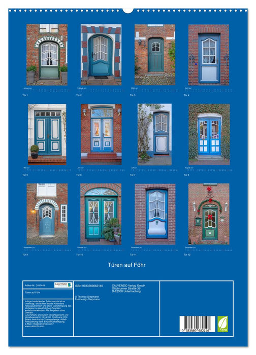 Türen auf Föhr (CALVENDO Premium Wandkalender 2027)