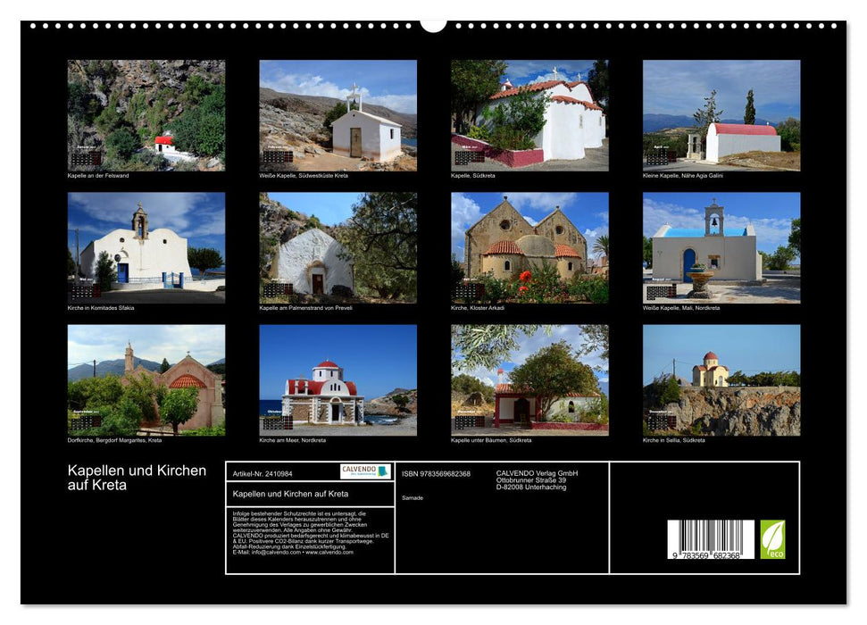Kapellen und Kirchen auf Kreta (CALVENDO Premium Wandkalender 2027)
