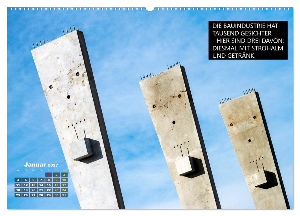 Humor in der Bauindustrie (CALVENDO Premium Wandkalender 2027)