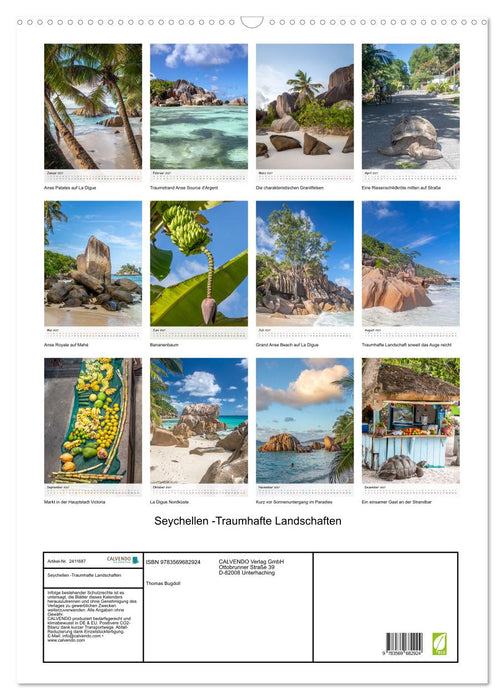 Seychellen -Traumhafte Landschaften (CALVENDO Wandkalender 2027)