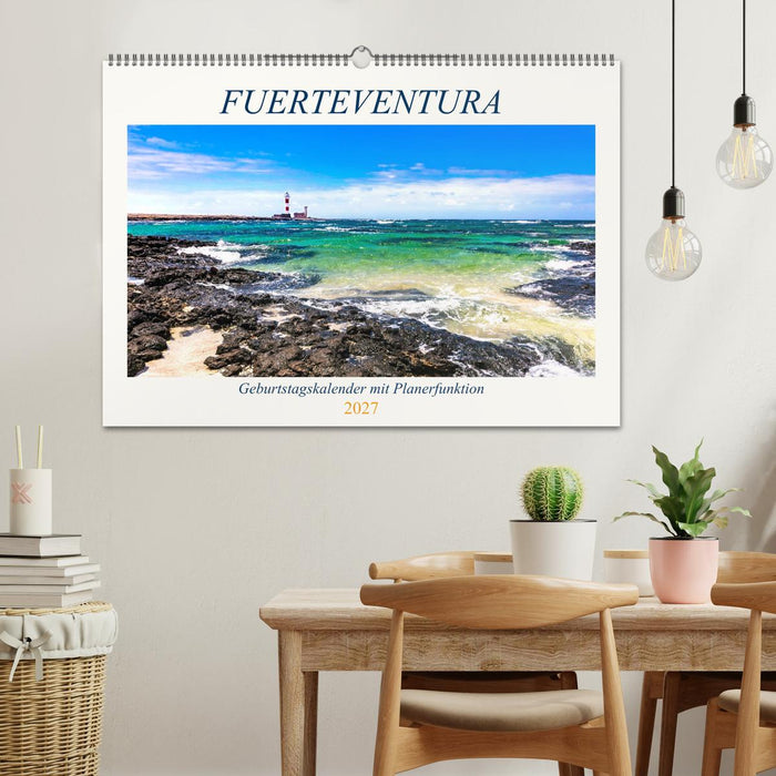 FUERTEVENTURA Geburtstagskalender mit Planerfunktion (CALVENDO Wandkalender 2027)