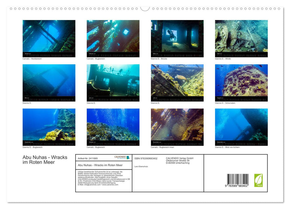 Abu Nuhas - Wracks im Roten Meer (CALVENDO Premium Wandkalender 2027)