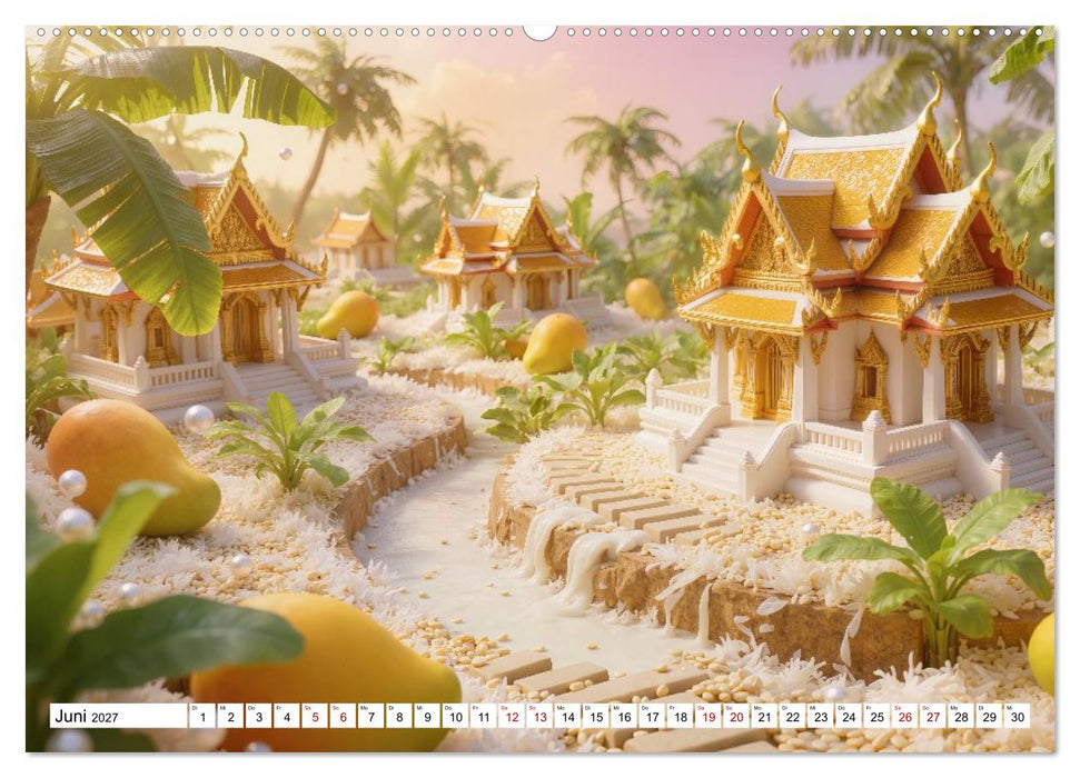 Zuckeratlas - 12 Nachspeisen aus aller Welt (CALVENDO Premium Wandkalender 2027)