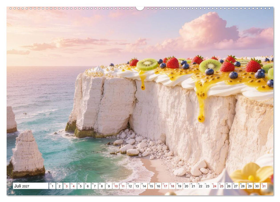 Zuckeratlas - 12 Nachspeisen aus aller Welt (CALVENDO Premium Wandkalender 2027)