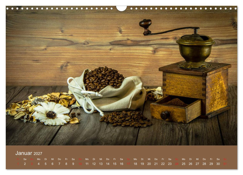 I Love Coffee - Dein Kaffeekalender für Geniesser des schwarzen Goldes (CALVENDO Wandkalender 2027)