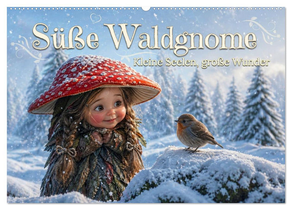 Süße Waldgnome - Kleine Seelen, große Wunder (CALVENDO Wandkalender 2027)