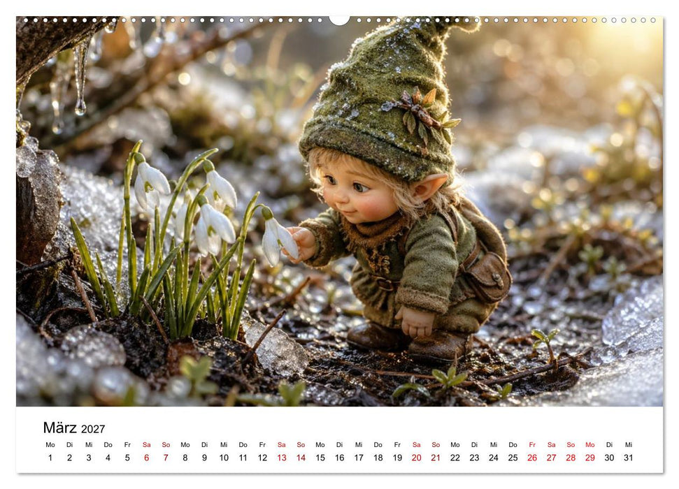 Süße Waldgnome - Kleine Seelen, große Wunder (CALVENDO Wandkalender 2027)