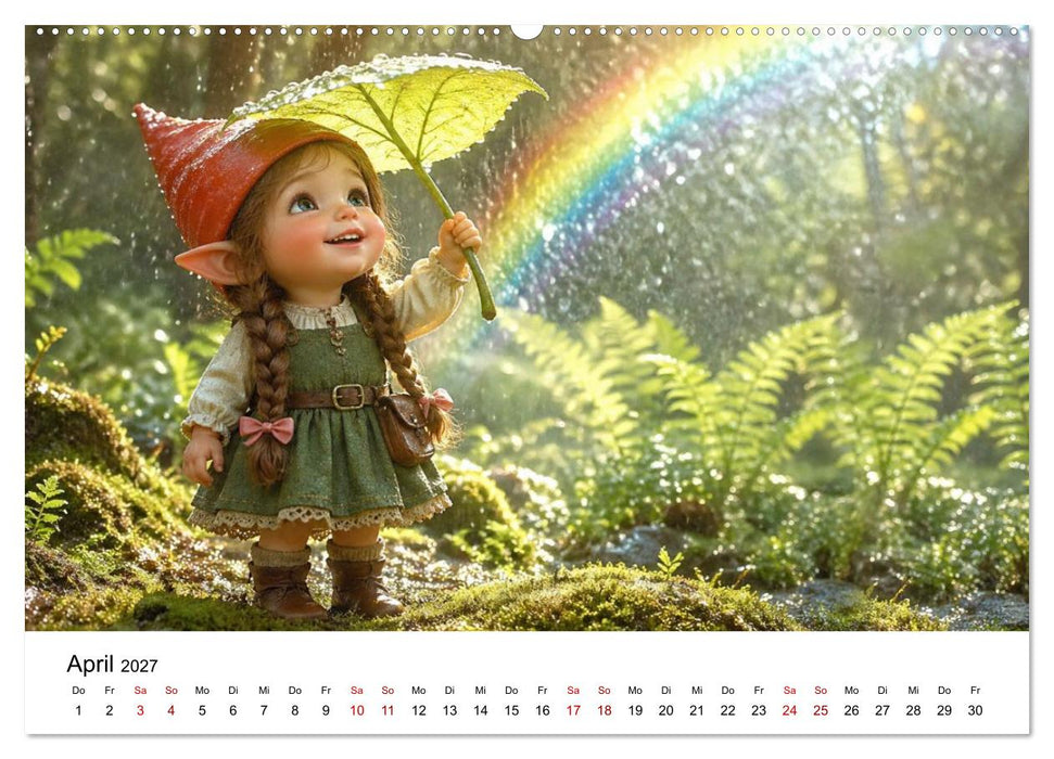 Süße Waldgnome - Kleine Seelen, große Wunder (CALVENDO Wandkalender 2027)