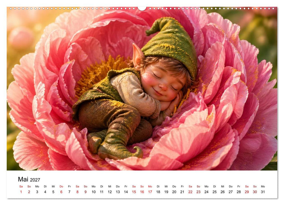 Süße Waldgnome - Kleine Seelen, große Wunder (CALVENDO Wandkalender 2027)