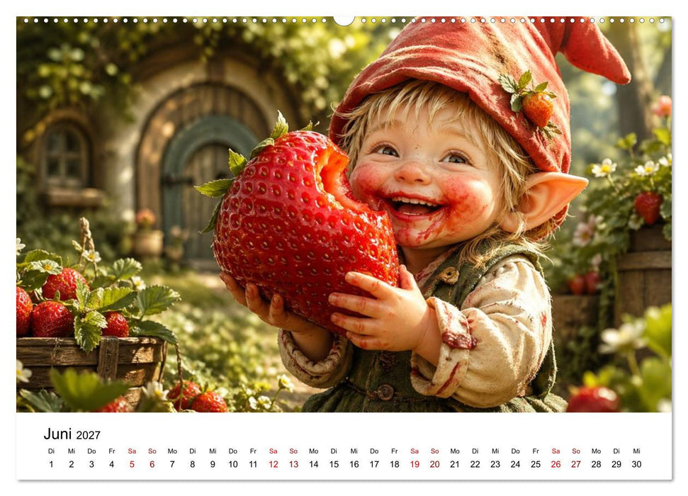 Süße Waldgnome - Kleine Seelen, große Wunder (CALVENDO Wandkalender 2027)