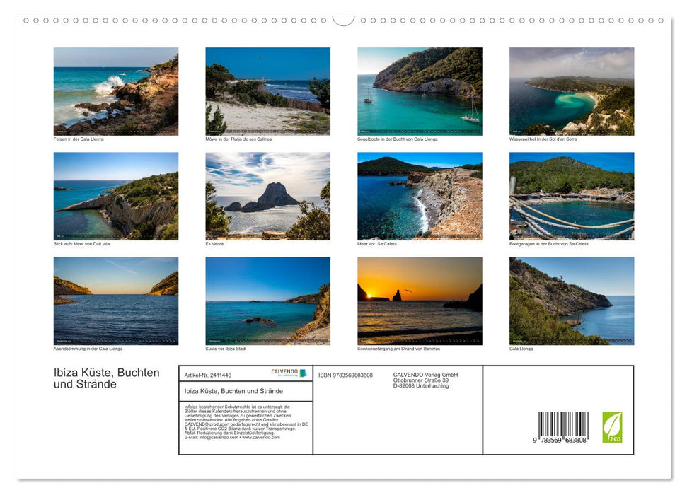 Ibiza Küste, Buchten und Strände (CALVENDO Premium Wandkalender 2027)