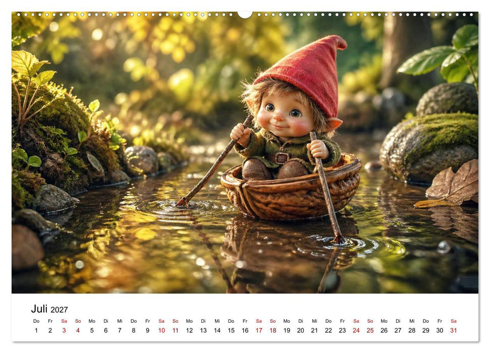 Süße Waldgnome - Kleine Seelen, große Wunder (CALVENDO Premium Wandkalender 2027)