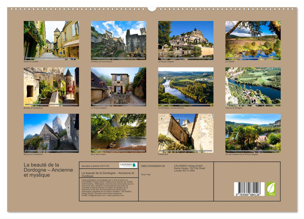 La beauté de la Dordogne – Ancienne et mystique (CALVENDO Calendrier supérieur 2027)