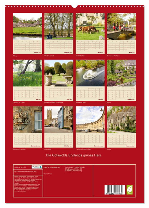 Die Cotswolds Englands grünes Herz (CALVENDO Premium Wandkalender 2027)