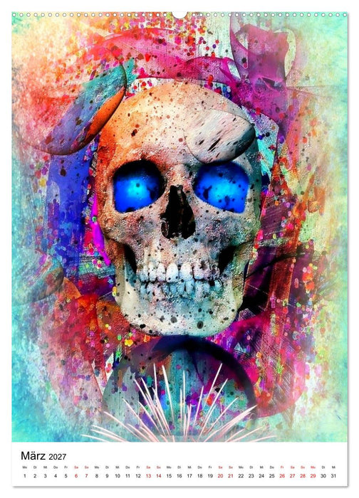 Wer vor dem Tod flieht, der läuft ihm nach - Nico Bielows Totenköpfe (CALVENDO Wandkalender 2027)