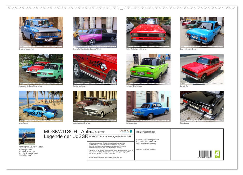MOSKWITSCH - Auto-Legende der UdSSR (CALVENDO Wandkalender 2027)