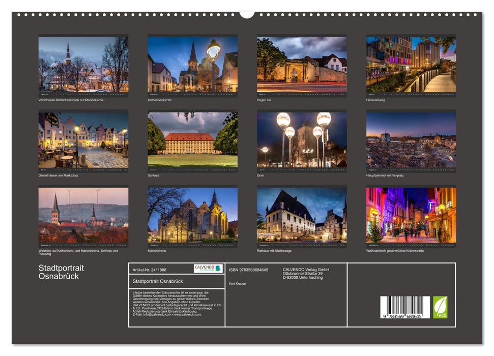 Stadtportrait Osnabrück (CALVENDO Premium Wandkalender 2027)