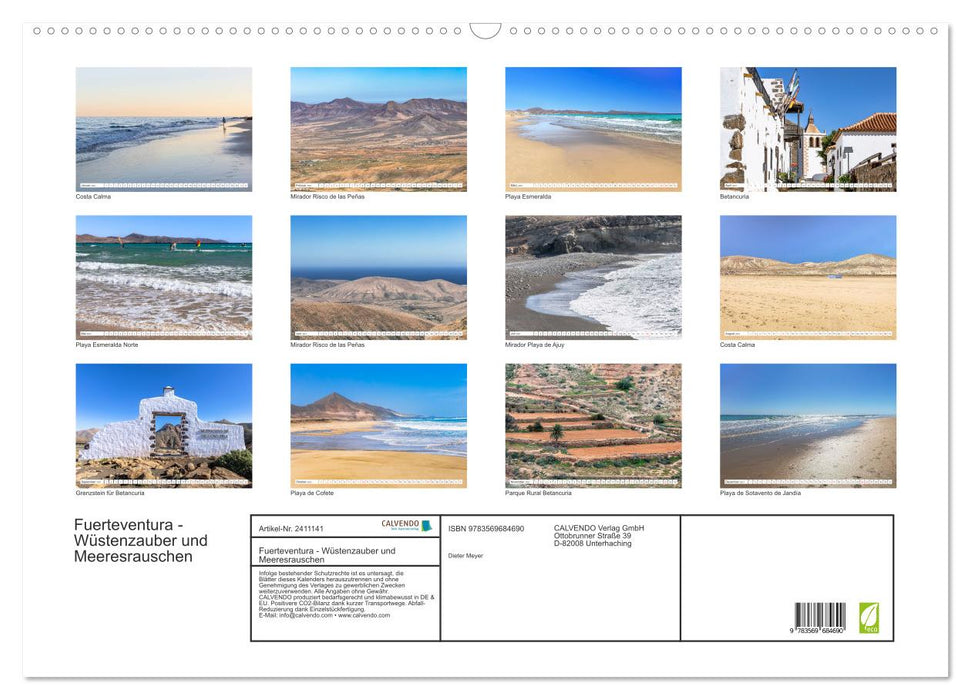 Fuerteventura - Wüstenzauber und Meeresrauschen (CALVENDO Wandkalender 2027)