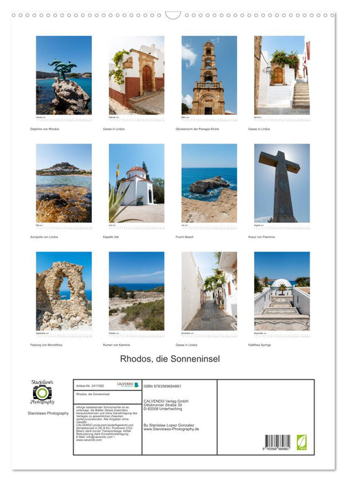 Rhodos, die Sonneninsel (CALVENDO Wandkalender 2027)