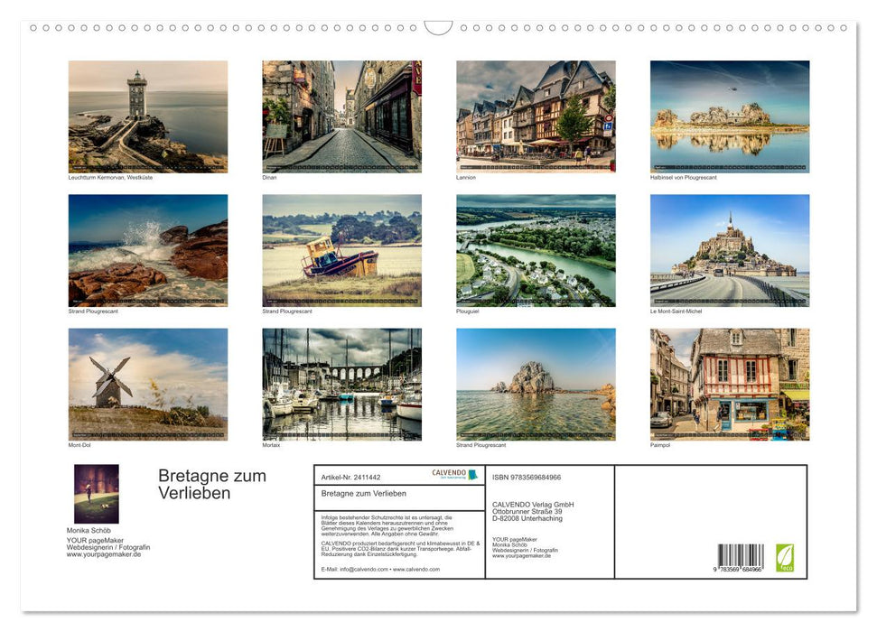 Bretagne zum Verlieben (CALVENDO Wandkalender 2027)