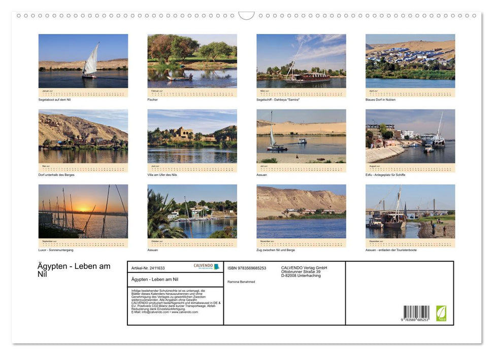 Ägypten - Leben am Nil (CALVENDO Wandkalender 2027)