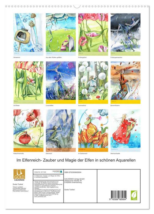 Im Elfenreich- Zauber und Magie der Elfen in schönen Aquarellen (CALVENDO Premium Wandkalender 2027)