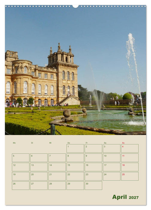 Schlösser und Gärten in England (CALVENDO Premium Wandkalender 2027)