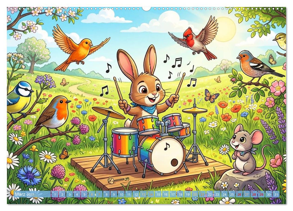 Tierisch musikalisch - Taktgefühl mit Humor (CALVENDO Premium Wandkalender 2027)