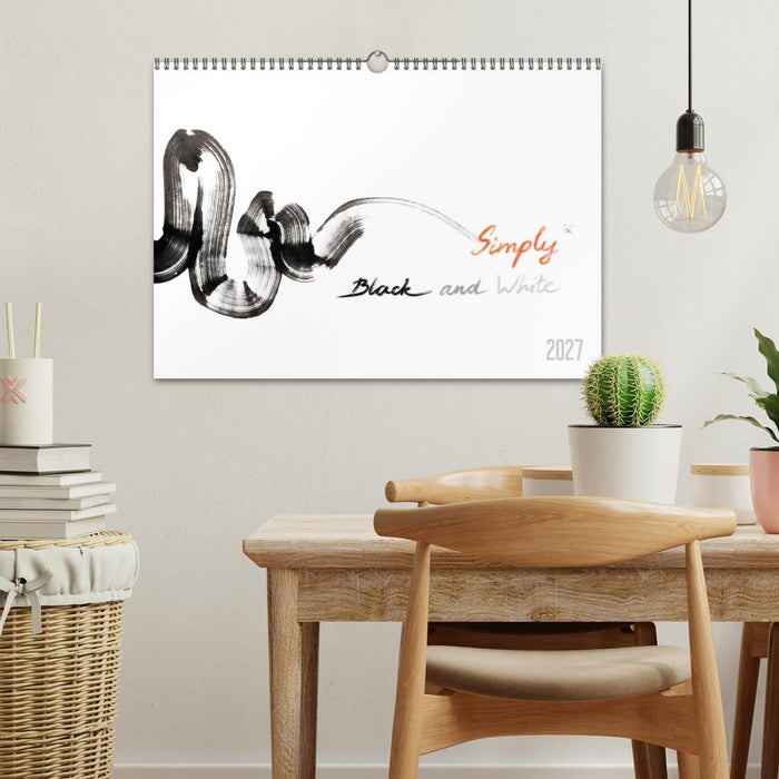 Simply Black and White/ Einfach Schwarz und Weiss - Kunst (CALVENDO Wandkalender 2027)