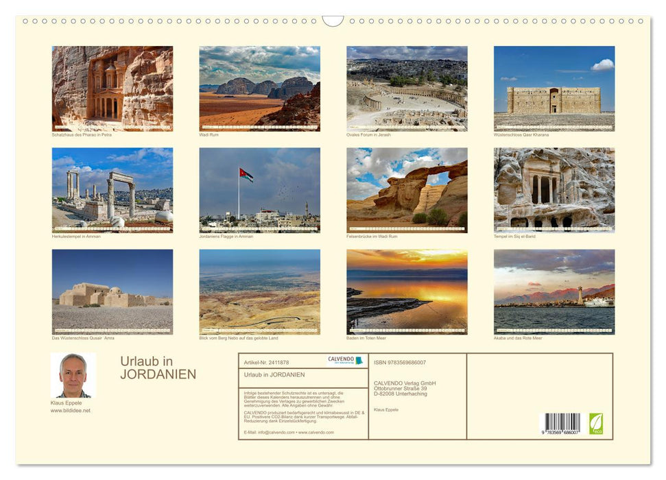 Urlaub in JORDANIEN (CALVENDO Wandkalender 2027)