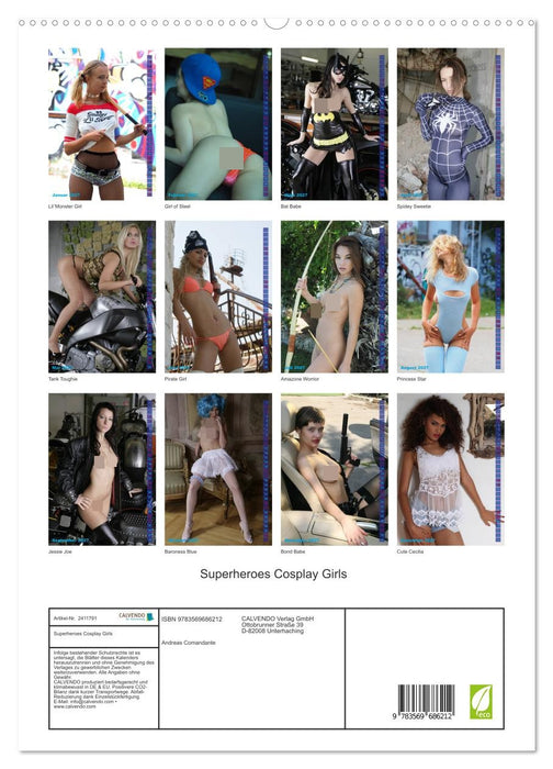 Superheroes Cosplay Girls (CALVENDO Premium Wandkalender 2027)