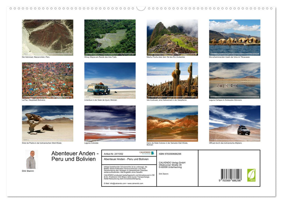 Abenteuer Anden - Peru und Bolivien (CALVENDO Premium Wandkalender 2027)