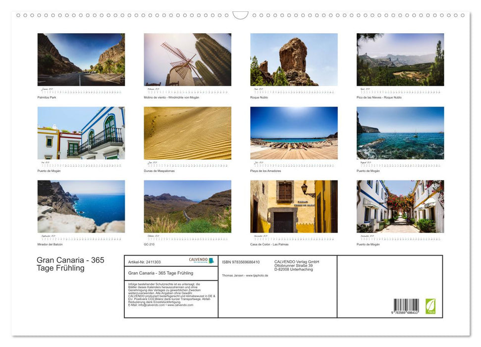 Gran Canaria - 365 Tage Frühling (CALVENDO Wandkalender 2027)