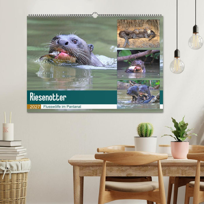 Riesenotter - Flusswölfe im Pantanal (CALVENDO Wandkalender 2027)
