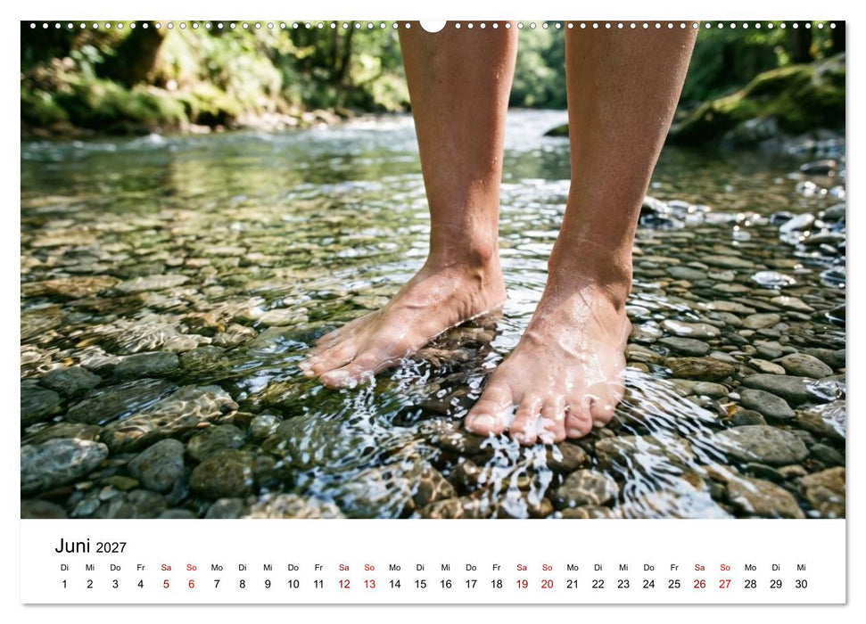Unten Ohne - Barfuß durchs Jahr (CALVENDO Premium Wandkalender 2027)