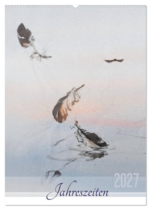 Jahreszeiten in Stil japanischer Malerei - Kunst (CALVENDO Wandkalender 2027)