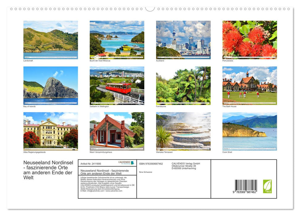 Neuseeland Nordinsel - faszinierende Orte am anderen Ende der Welt (CALVENDO Premium Wandkalender 2027)