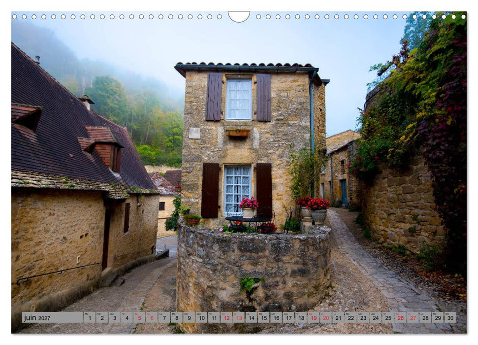 La beauté de la Dordogne – Ancienne et mystique (CALVENDO Calendrier mensuel 2027)
